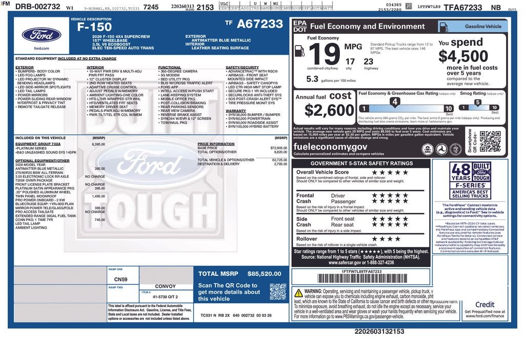 2026 Ford F-150 Platinum