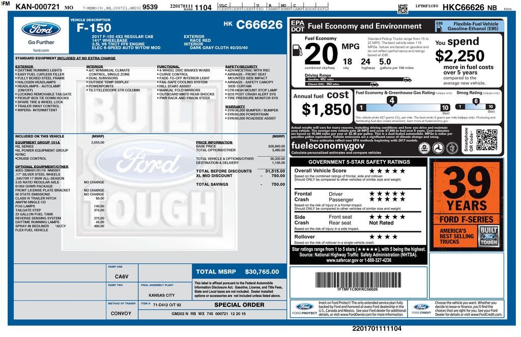 2017 Ford F-150 XL Blue Certified Near Milwaukee WI