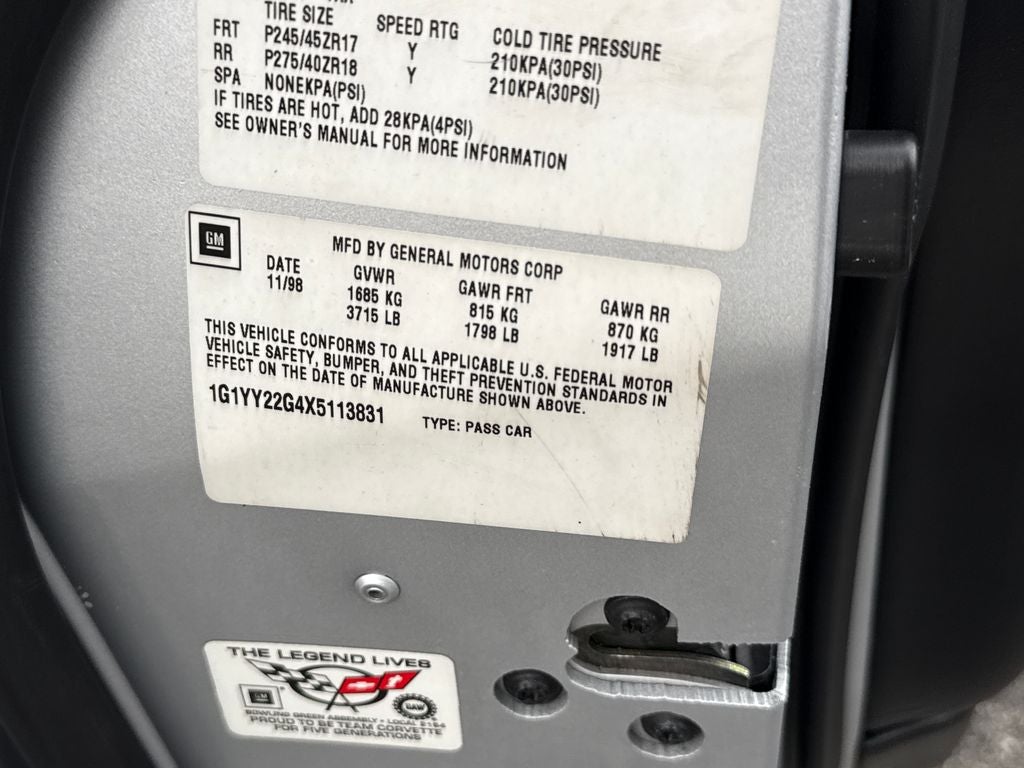 1999 Chevrolet Corvette Base Near Milwaukee WI