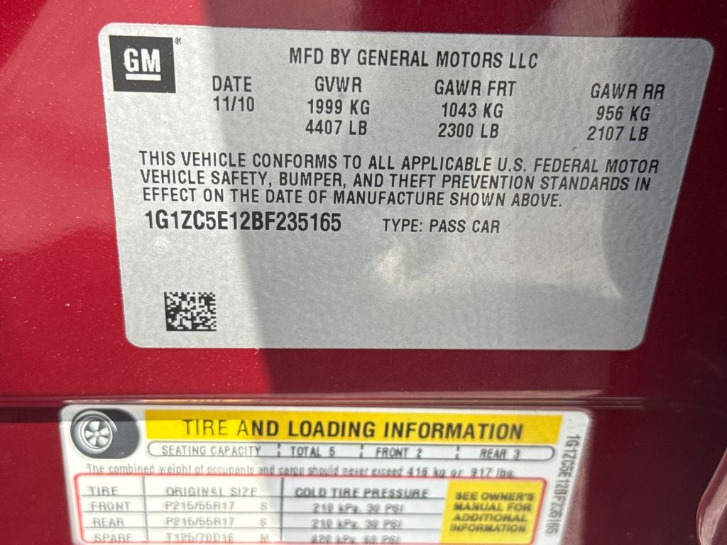 2011 Chevrolet Malibu LT 1LT