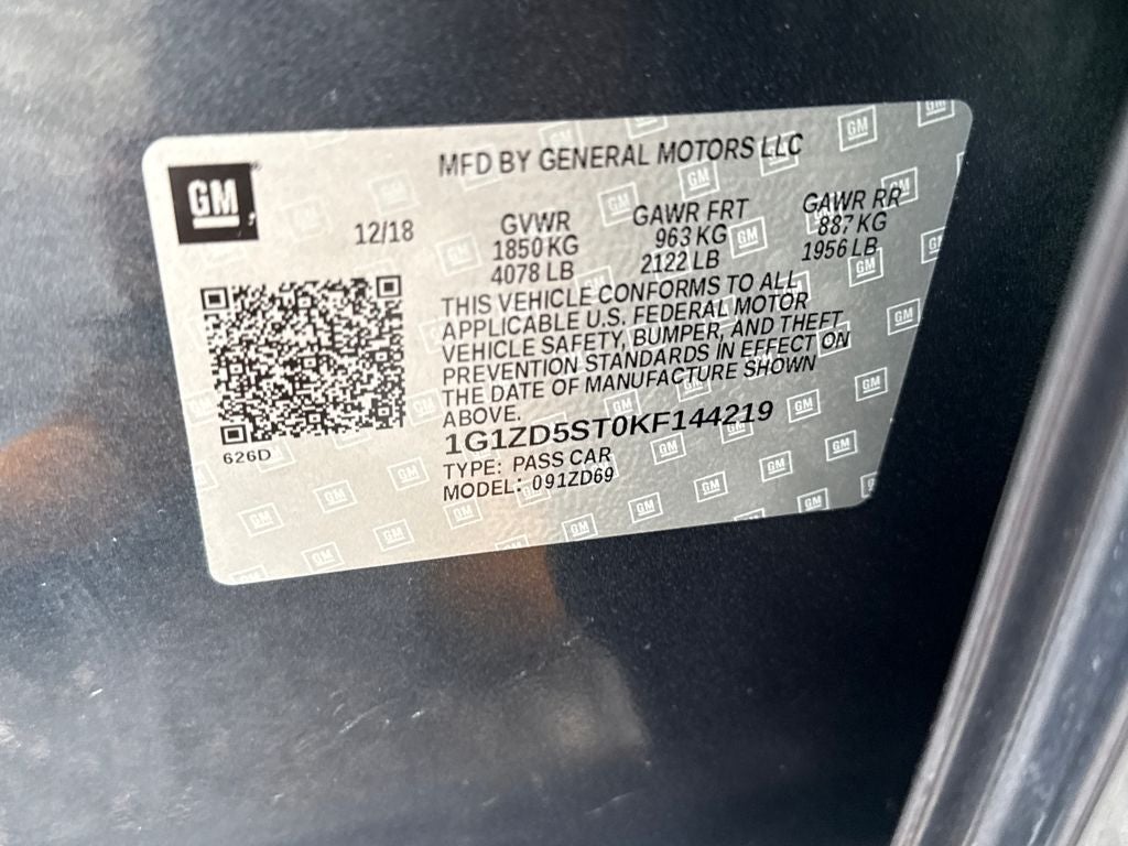 2019 Chevrolet Malibu LT Blue Certified Near Milwaukee WI