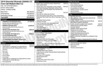 2019 Chevrolet Silverado 2500HD LTZ Midnight Edition Blue Certified 4WD Near Milwaukee