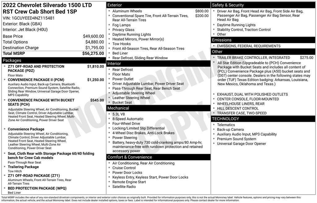 2022 Chevrolet Silverado 1500 LTD RST Blue Certified 4WD Near Milwaukee WI