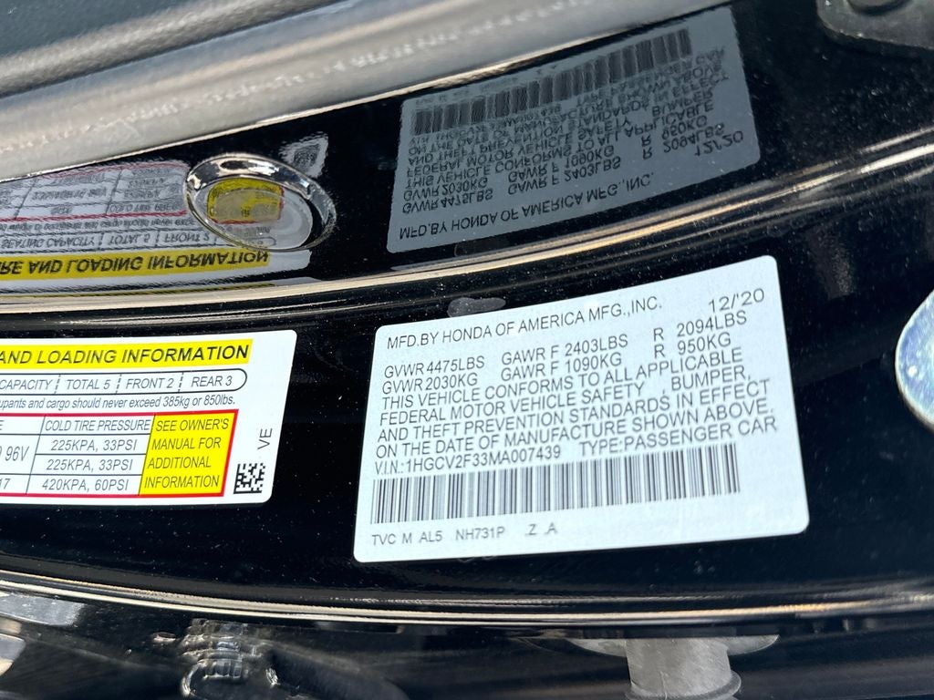2021 Honda Accord Sport 2.0T