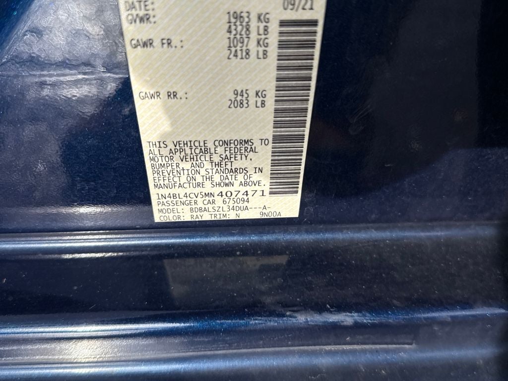 2021 Nissan Altima 2.5 SR Blue Certified Near Milwaukee WI