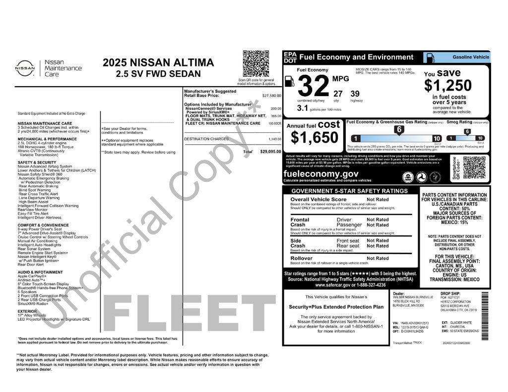 2025 Nissan Altima 2.5 SV Blue Certified Near Milwaukee WI