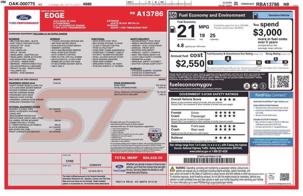 2024 Ford Edge ST FORD GOLD CERTIFIED