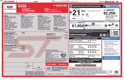 2021 Ford Edge ST Blue Certified AWD Near Milwaukee WI
