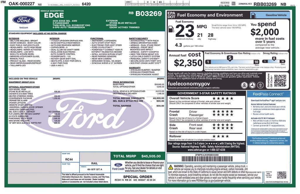 2024 Ford Edge SEL Certified AWD Near Milwaukee WI