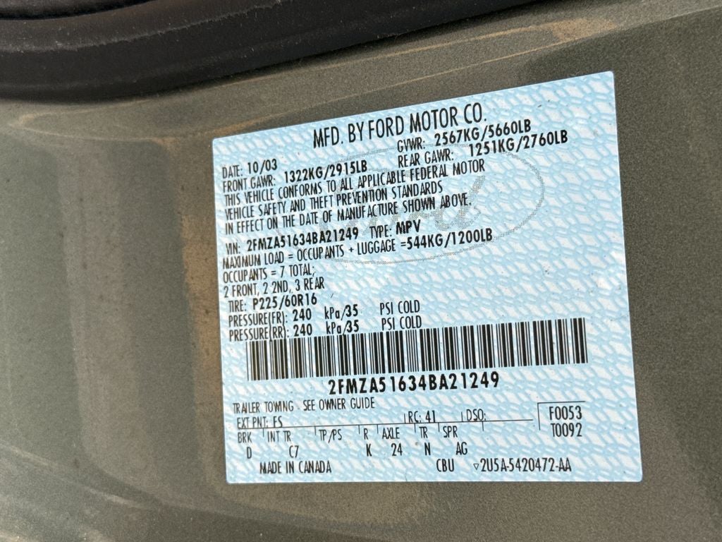 2004 Ford Freestar SE