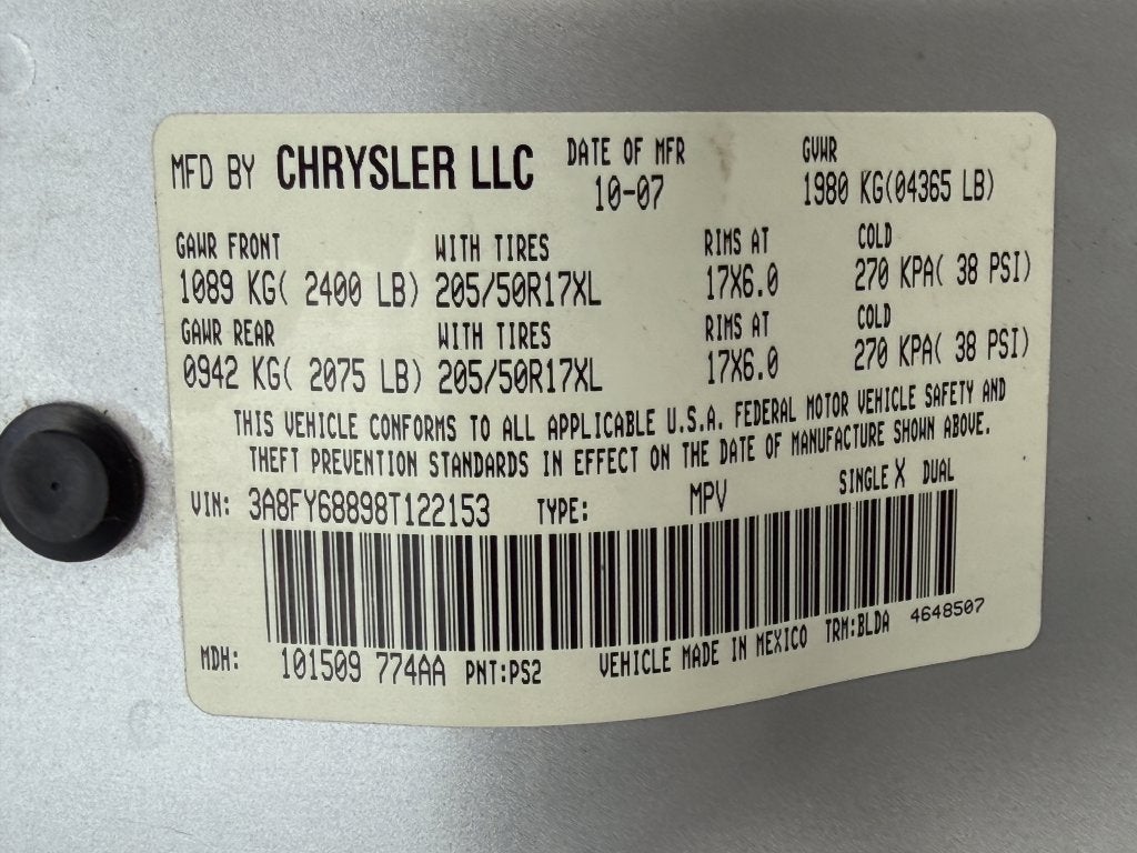 2008 Chrysler PT Cruiser Limited