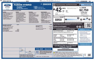 2020 Ford Fusion Hybrid SEL FORD BLUE CERTIFIED