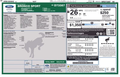 2022 Ford Bronco Sport Outer Banks Certified 4WD Near Milwaukee WI