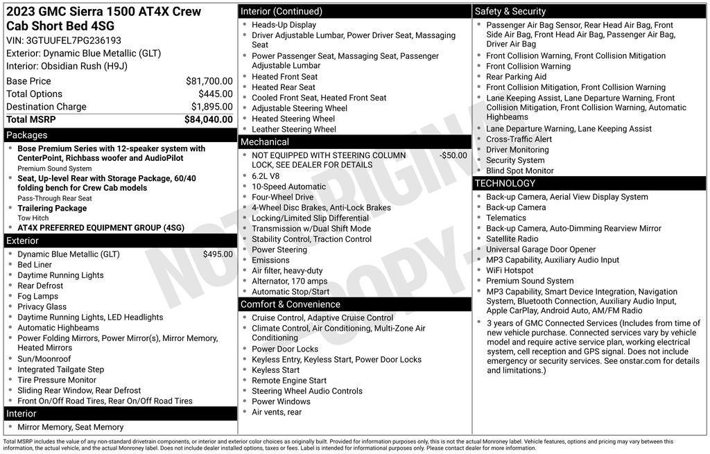 2023 GMC Sierra 1500 AT4X Blue Certified 4WD Near Milwaukee WI
