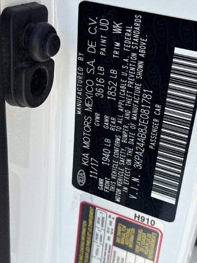 2018 Kia Rio LX FORD BLUE CERTIFIED