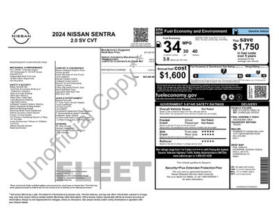 2024 Nissan Sentra SV FORD BLUE CERTIFIED