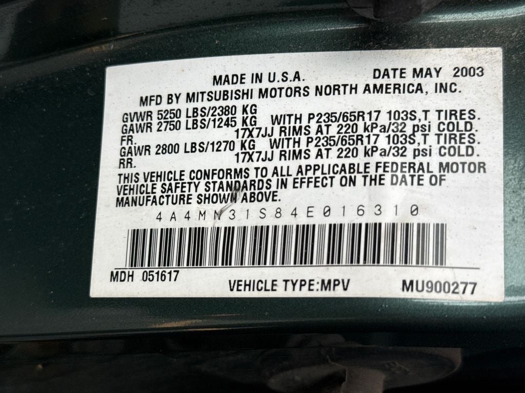 2004 Mitsubishi Endeavor XLS