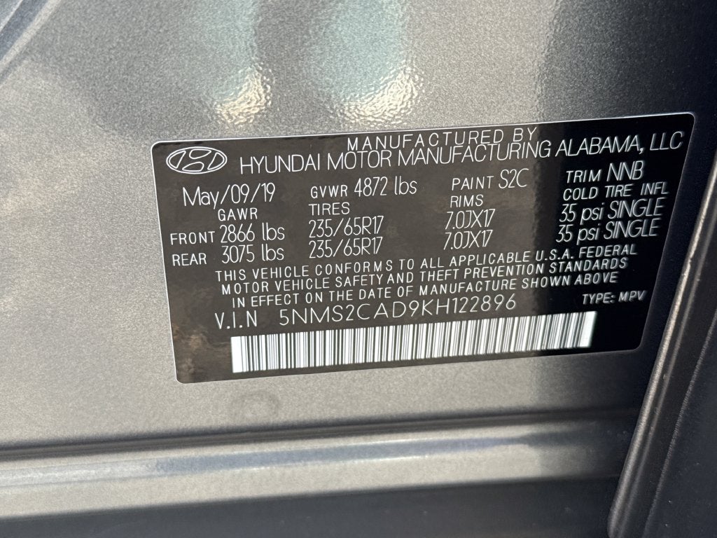2019 Hyundai Santa Fe SE FORD BLUE CERTIFIED