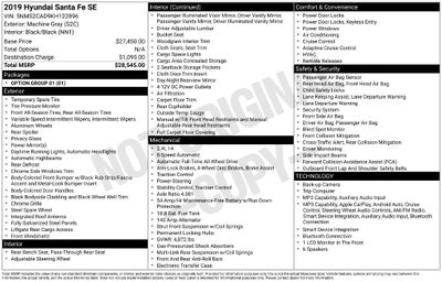 2019 Hyundai Santa Fe SE FORD BLUE CERTIFIED