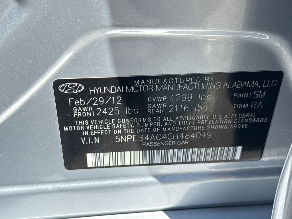 2012 Hyundai Sonata GLS