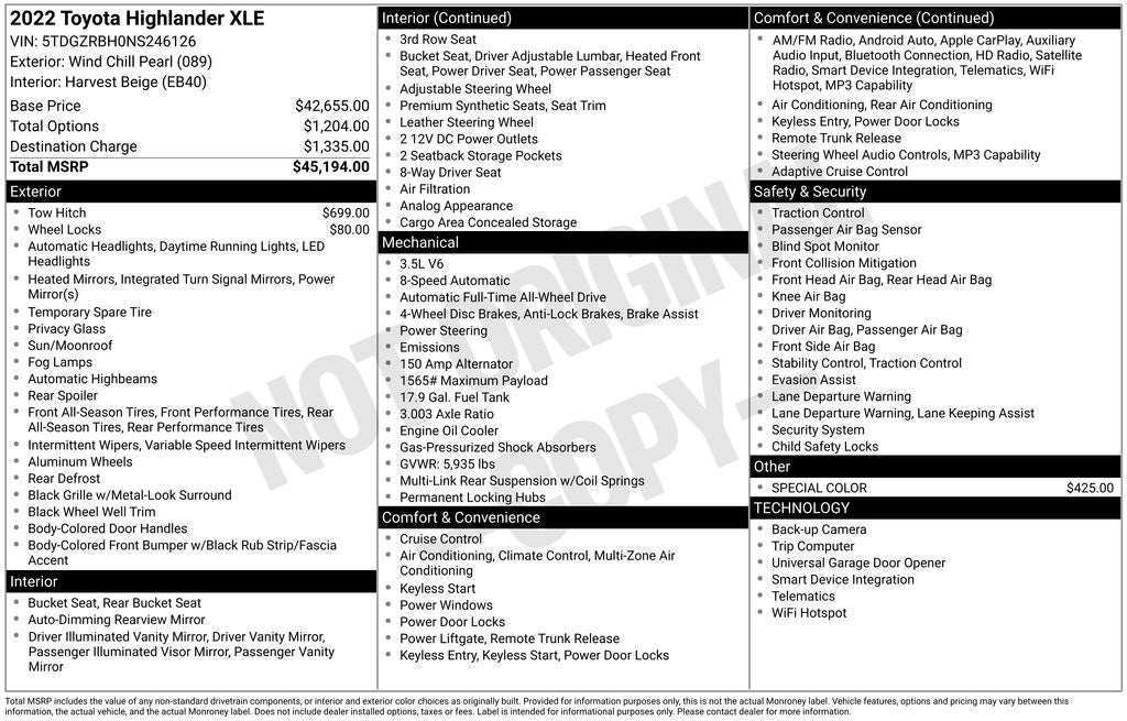 2022 Toyota Highlander XLE Blue Certified AWD Near Milwaukee WI