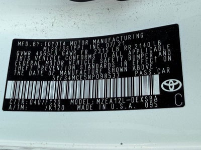 2022 Toyota Corolla SE Blue Certified Near Milwaukee WI