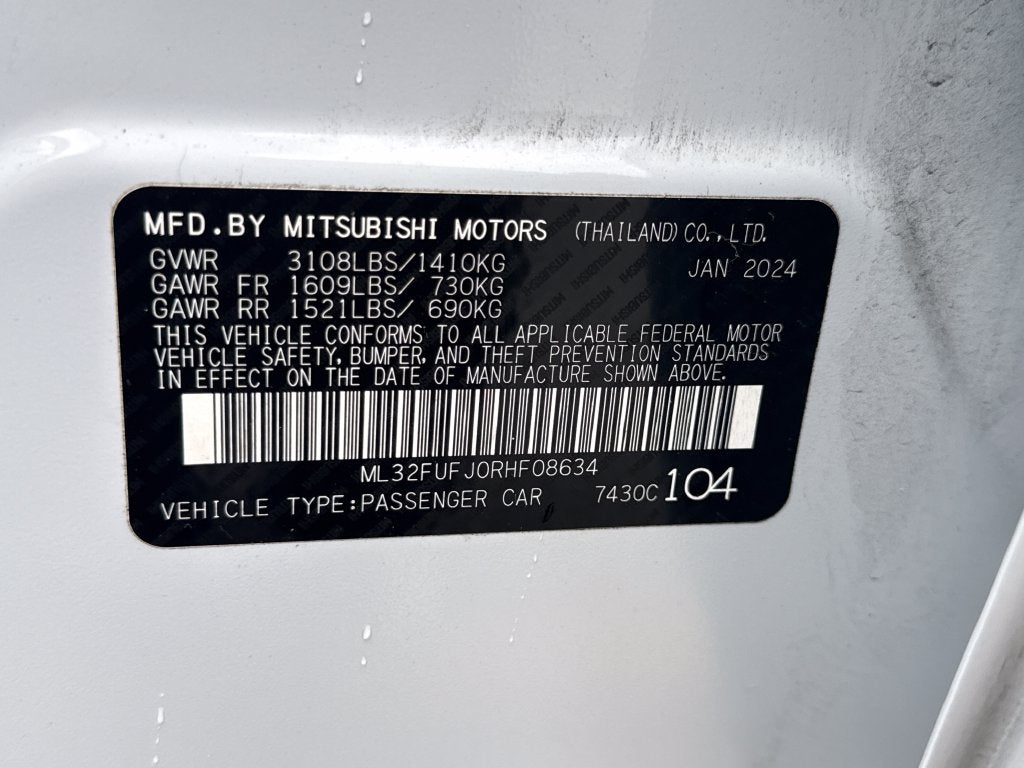 2024 Mitsubishi Mirage G4 ES