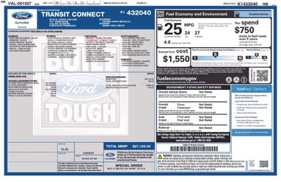 2019 Ford Transit Connect XL Blue Certified Near Milwaukee WI
