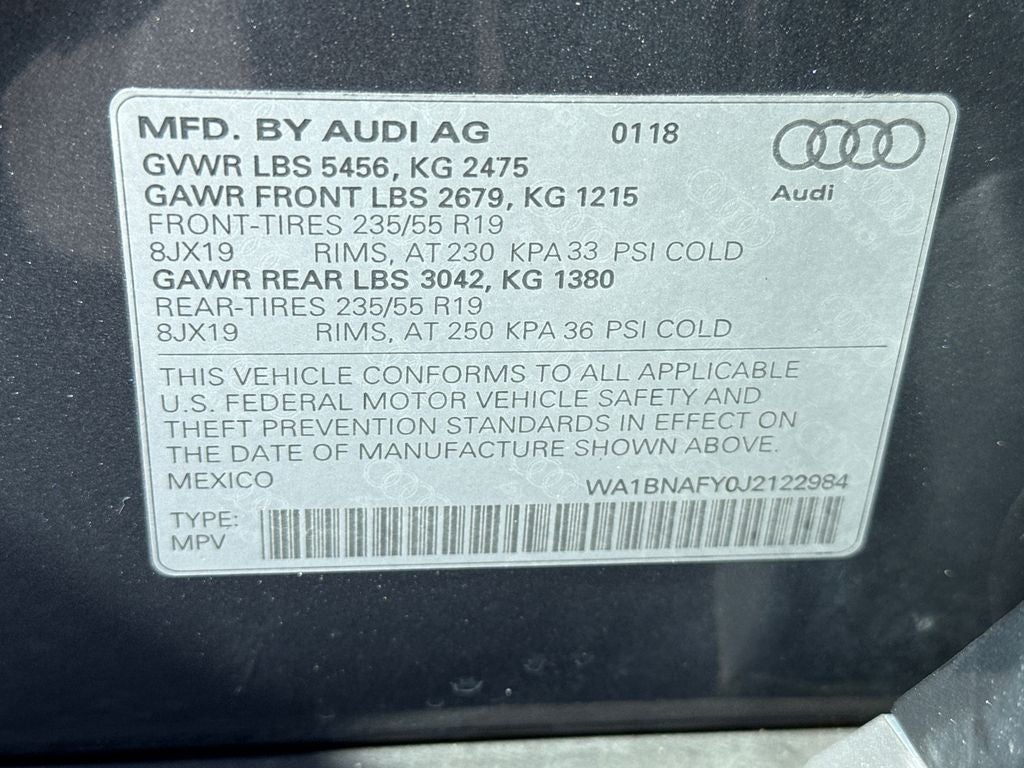 2018 Audi Q5 2.0T Premium Plus quattro