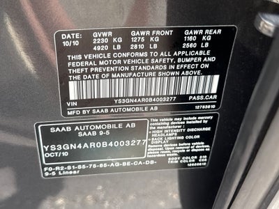 2011 Saab 9-5 Turbo4 Near Milwaukee WI