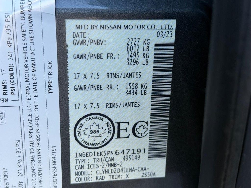 2023 Nissan Frontier PRO-4X