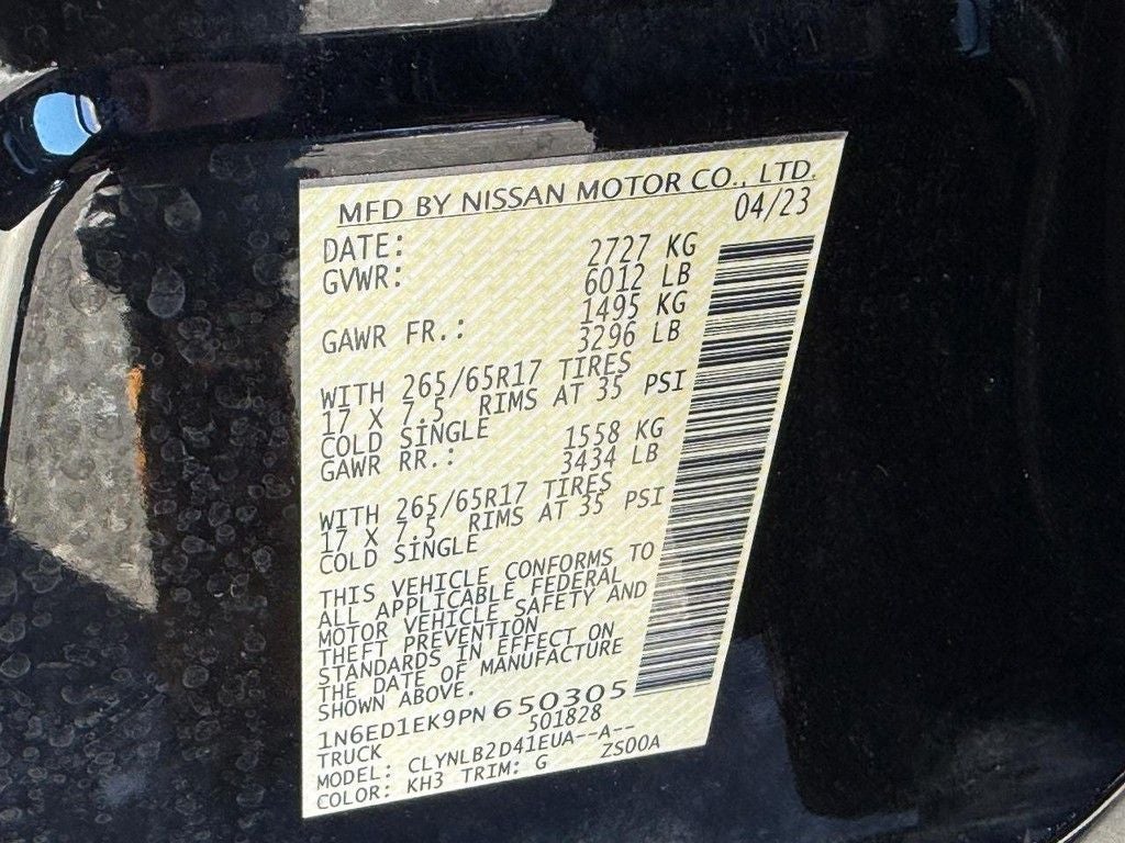 2023 Nissan Frontier SV