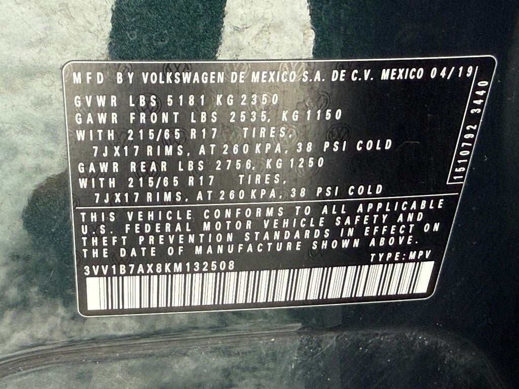 2019 Volkswagen Tiguan 2.0T S