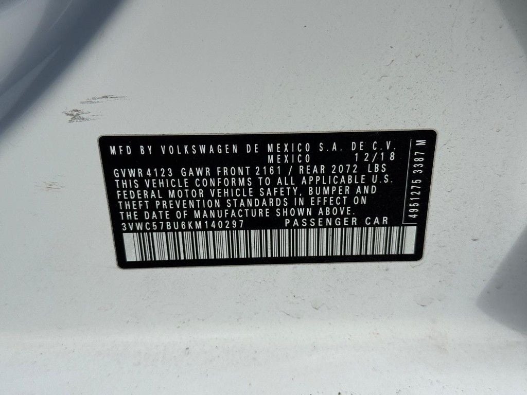 2019 Volkswagen Jetta 1.4T SE