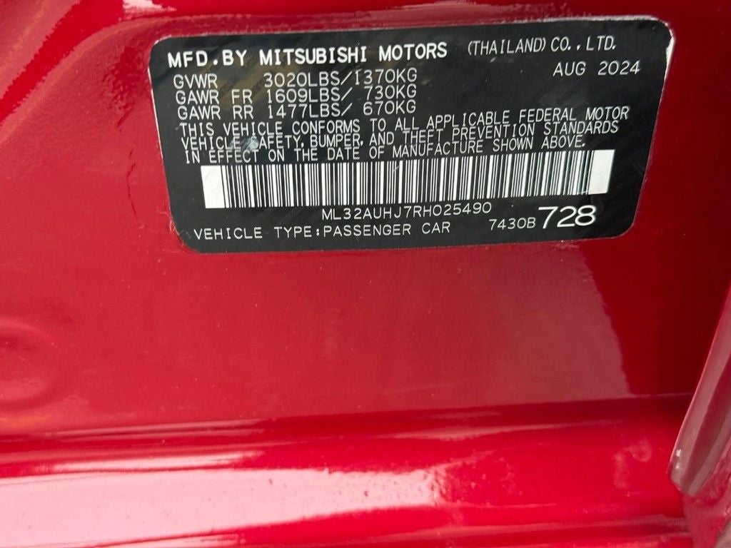 2024 Mitsubishi Mirage ES