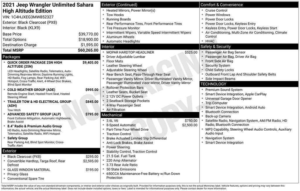 2021 Jeep Wrangler Unlimited Sahara High Altitude 4WD Near Madison WI