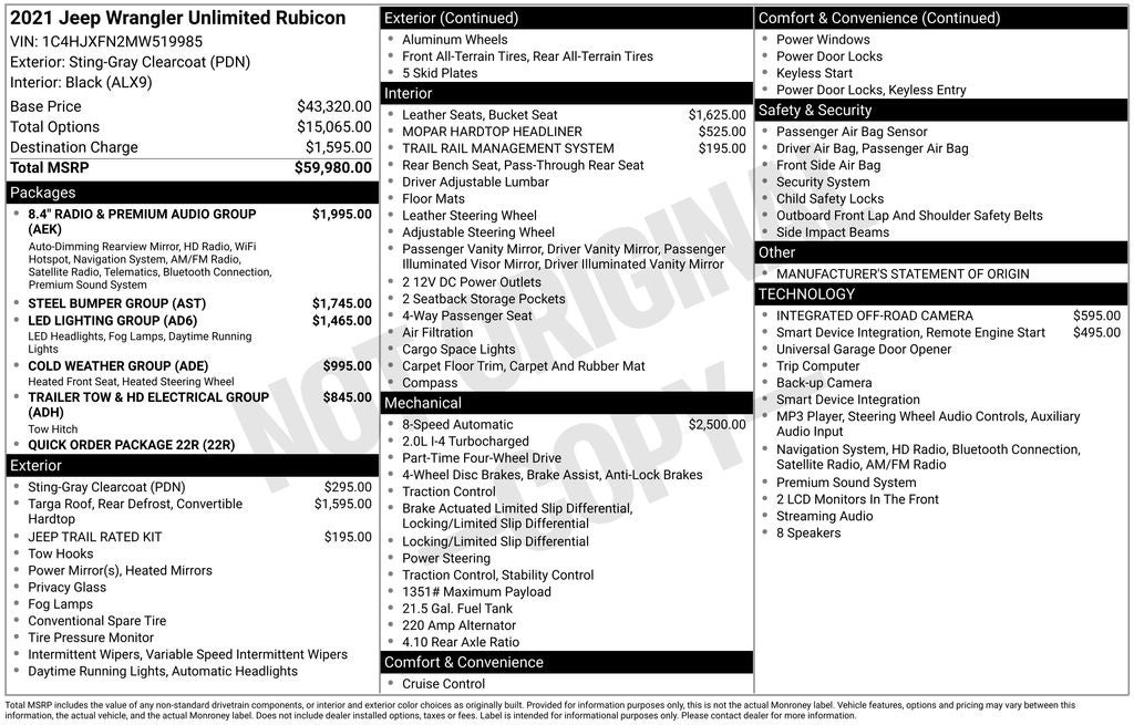2021 Jeep Wrangler Unlimited Rubicon 4WD Near Madison WI