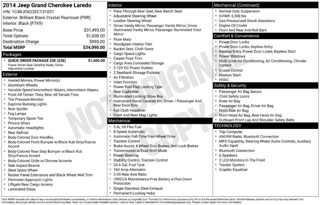 2014 Jeep Grand Cherokee Laredo 4WD Near Madison WI