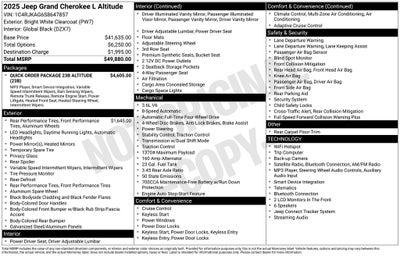 2025 Jeep Grand Cherokee L Altitude Certified 4WD Near Madison WI