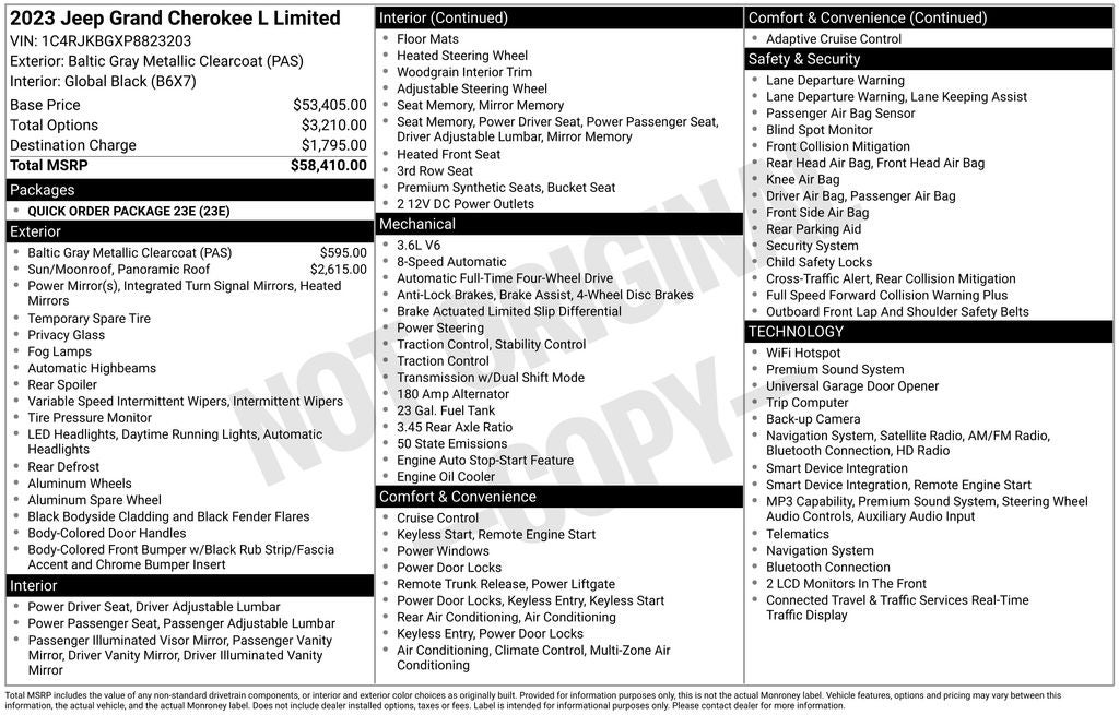 2023 Jeep Grand Cherokee L Limited 4WD Near Madison WI