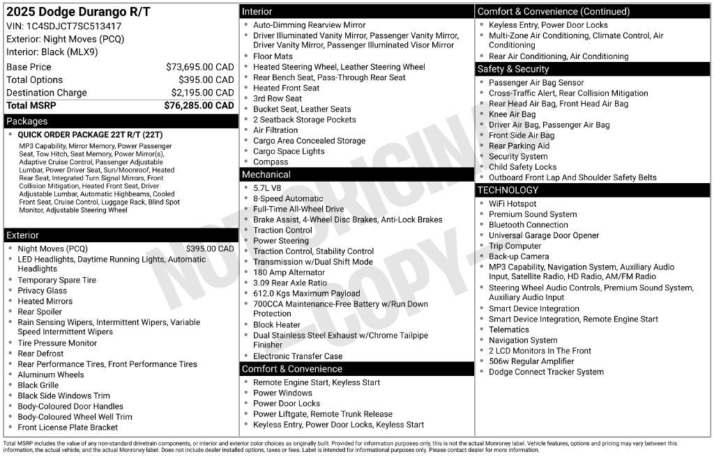 2025 Dodge Durango R/T Plus AWD Near Madison WI