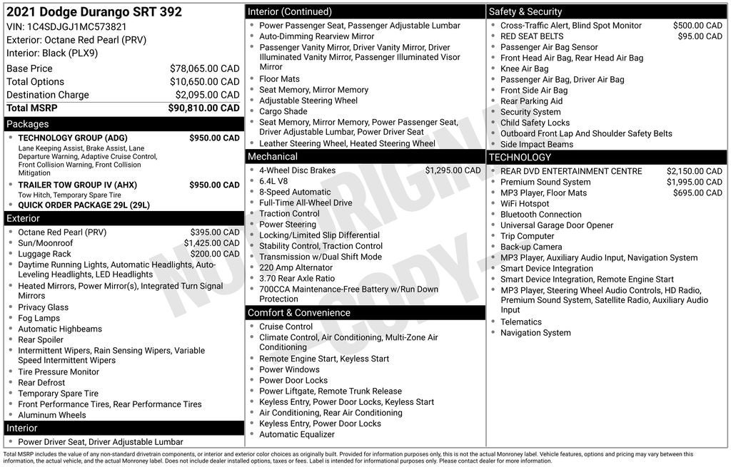 2021 Dodge Durango SRT 392 AWD Near Madison WI