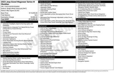 2023 Jeep Grand Wagoneer Series III 4WD Near Madison WI