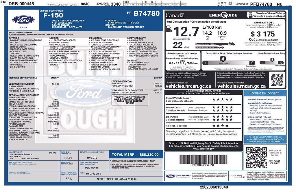 2023 Ford F-150 Lariat 5.0L V8 4WD Near Madison WI