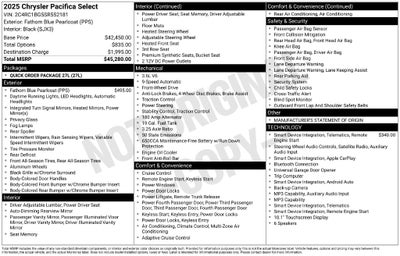 2025 Chrysler Pacifica Select Near Madison WI
