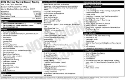 2012 Chrysler Town & Country Touring