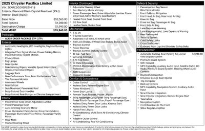 2025 Chrysler Pacifica Limited AWD Near Madison WI