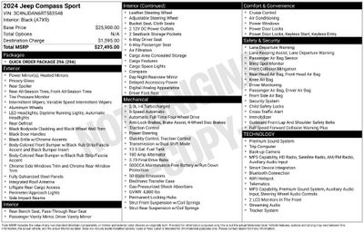 2024 Jeep Compass Sport 4WD Near Madison WI