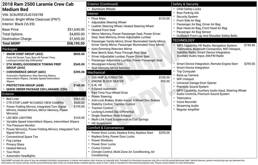 2018 RAM 2500 Laramie 4WD Near Madison WI