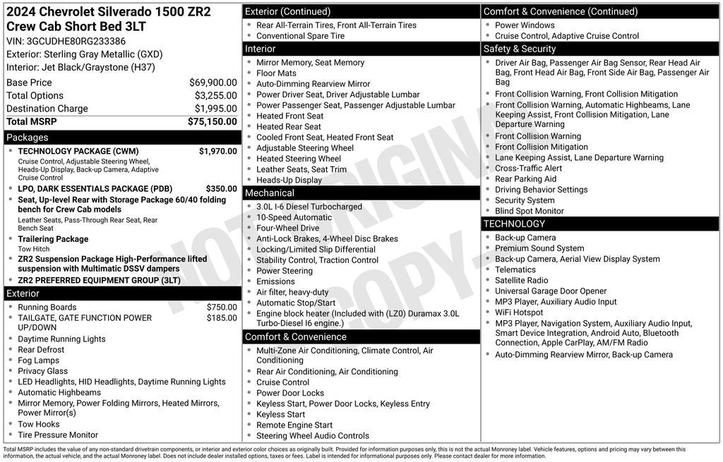 2024 Chevrolet Silverado 1500 ZR2 4WD Near Madison WI